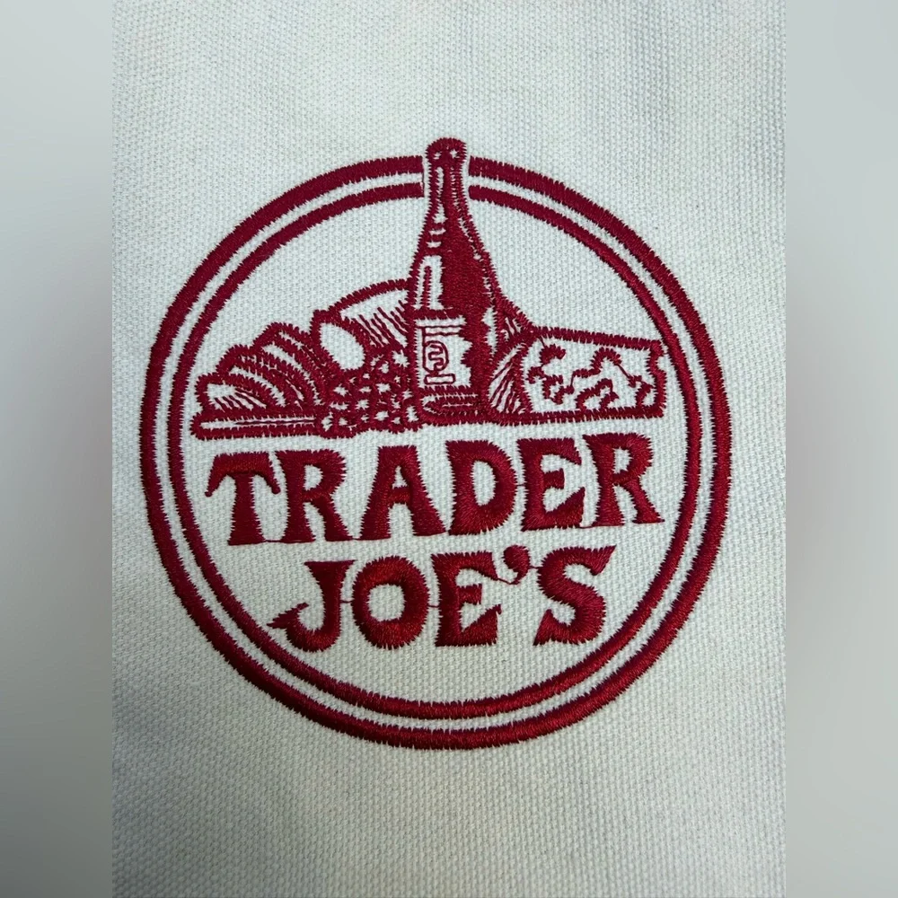 Trader Joe's Canvas Set Large Tote Green & Mini Tote Yellow NWT - Picture 4 of 15